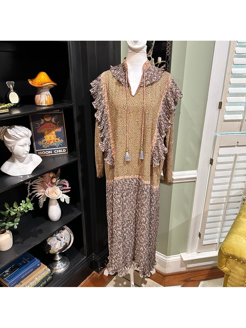 Vintage Diane Freis Boho Maxi Dress